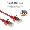 ACT rojo 10 m LSZH U/FTP CAT6A cable de parcheo slimline para centro de datos con conectores macho RJ45