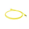 ACT amarillo 7 metros LSZH U/FTP CAT6A cable de parcheo slimline para centro de datos con protección de pestaña y conectores macho RJ45