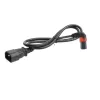 ACT cable de alimentación C14 - C13 IEC Lock (acodado hacia arriba) negro 3 m, PC2051