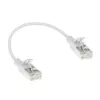 ACT blanco 0,5 m LSZH U/FTP CAT6A cable de parcheo slimline para centro de datos snagless con conectores macho RJ45