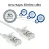 ACT blanco 5 metros LSZH U/FTP CAT6A cable de parcheo slimline para centro de datos, snagless con conectores macho RJ45