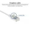 ACT blanco 5 metros LSZH U/FTP CAT6A cable de parcheo slimline para centro de datos, snagless con conectores macho RJ45