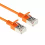 ACT Naranja 3 m LSZH U/FTP CAT6A cable de parcheo Slimline para centro de datos, sin lengüeta con conectores RJ45