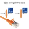 ACT Naranja 3 m LSZH U/FTP CAT6A cable de parcheo Slimline para centro de datos, sin lengüeta con conectores RJ45