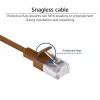 ACT Marrón 5 m LSZH U/FTP CAT6A cable de parcheo Slimline para centro de datos con conectores RJ45