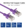 ACT Morado 3 m LSZH U/FTP CAT6A cable de parcheo Slimline para centro de datos snagless con conectores RJ45