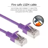 ACT Morado 5 m LSZH U/FTP CAT6A cable de parcheo Slimline para centro de datos sin lengüeta con conectores RJ45