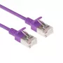 ACT Morado 7 m LSZH U/FTP CAT6A cable de parcheo Slimline para centro de datos snagless con conectores RJ45