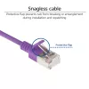 ACT Morado 7 m LSZH U/FTP CAT6A cable de parcheo Slimline para centro de datos snagless con conectores RJ45