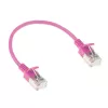 ACT Rosa 0,5 m LSZH U/FTP CAT6A cable de parcheo Slimline para centro de datos snagless con conectores RJ45