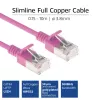 ACT Rosa 7 m LSZH U/FTP CAT6A cable de parcheo Slimline para centro de datos con conectores RJ45