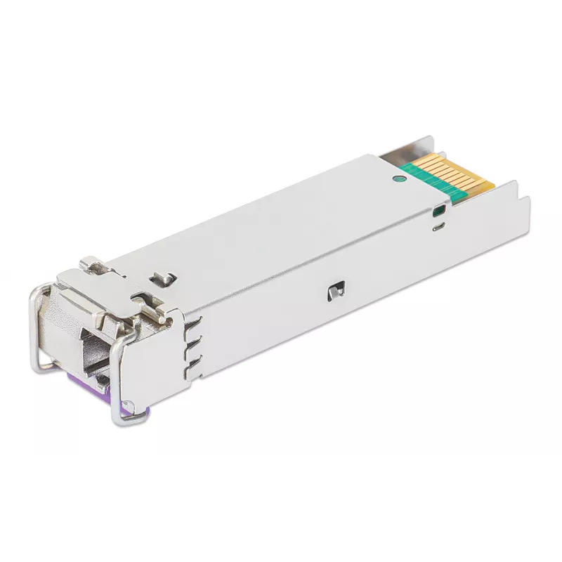 Intellinet Módulo transceptor óptico SFP Gigabit Fiber WDM Bidireccional 1000Base-BX-U (LC) puerto monomodo, 80 km, BiDi WDM (RX1550/TX1490), conforme MSA para máxima compatibilidad, Plata