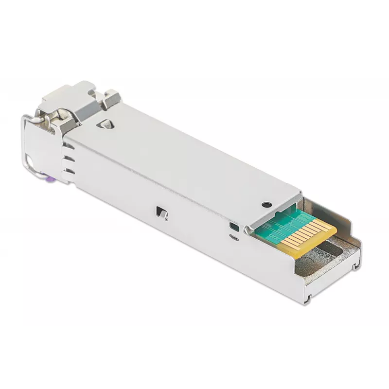 Intellinet Módulo transceptor óptico SFP Gigabit Fiber WDM Bidireccional 1000Base-BX-U (LC) puerto monomodo, 80 km, BiDi WDM (RX1550/TX1490), conforme MSA para máxima compatibilidad, Plata