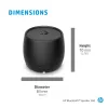Altavoz Bluetooth HP negro 360, con cable e inalámbrico, altavoz portátil mono, negro, cilíndrico, botones, universal