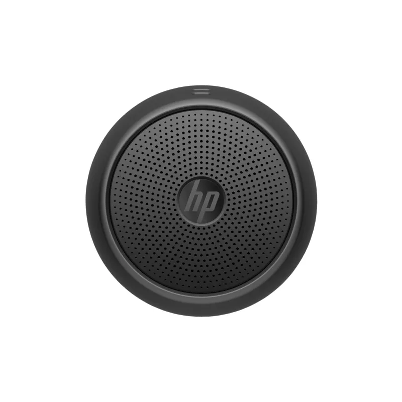 Altavoz Bluetooth HP negro 360, con cable e inalámbrico, altavoz portátil mono, negro, cilíndrico, botones, universal