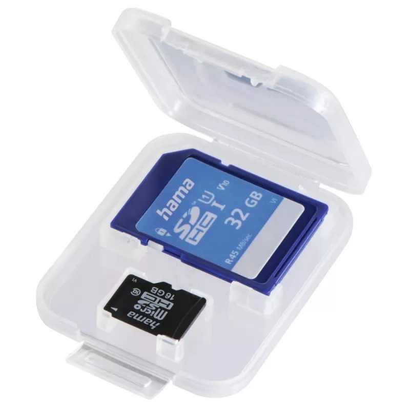 Funda para tarjetas de memoria Hama DuoCase 2 tarjetas polipropileno (PP) transparente