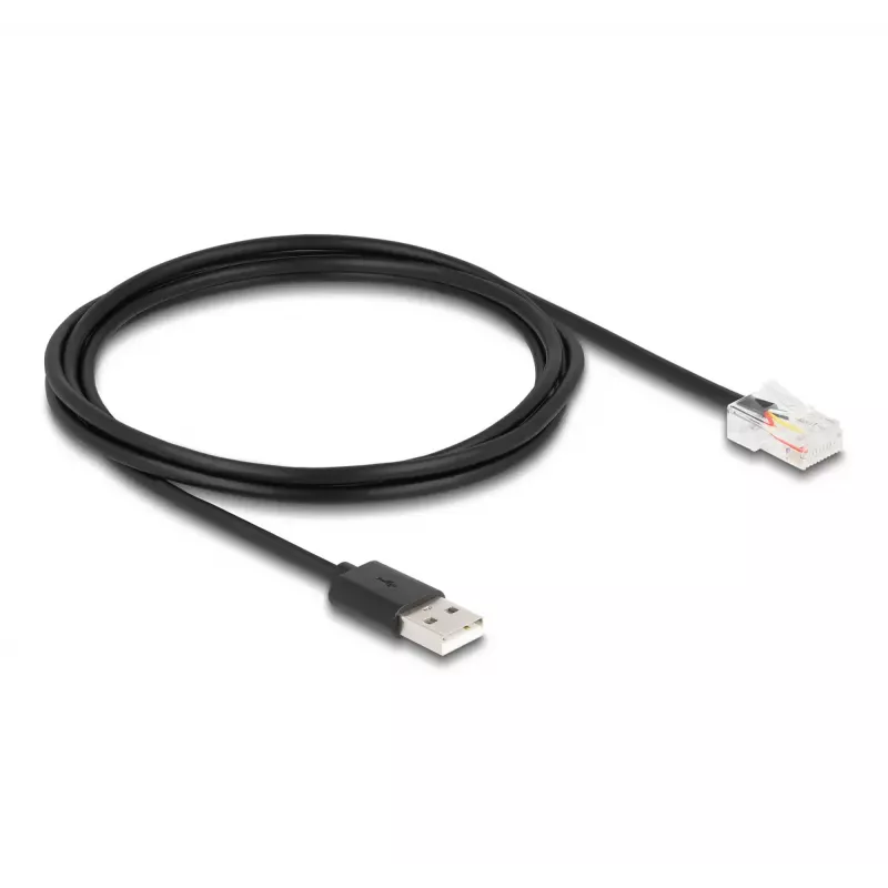 Cable de señal DeLOCK 2 m negro USB-A RJ-50 conector macho/conector macho 67016
