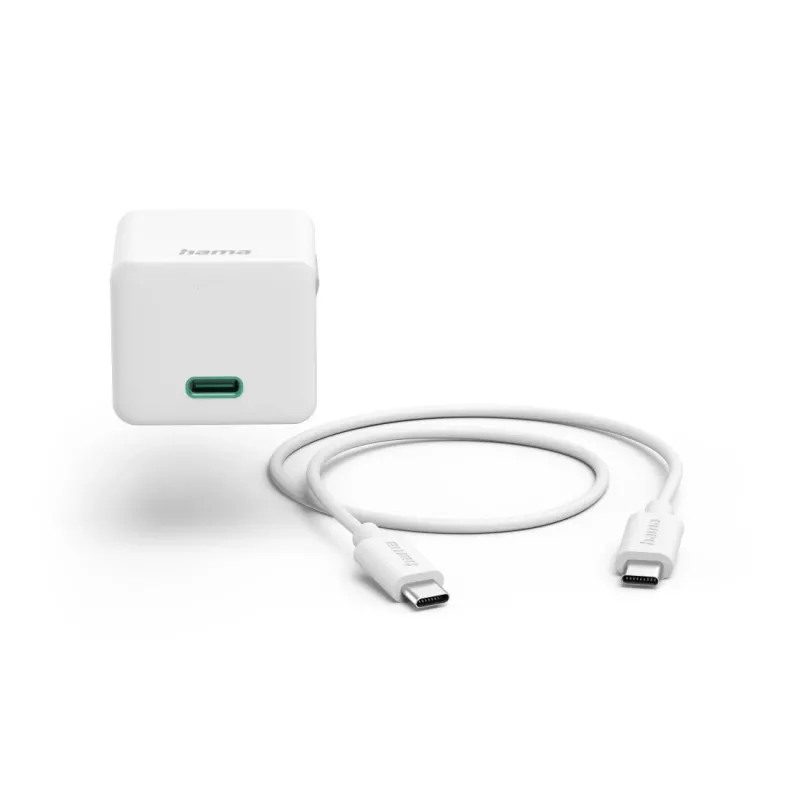 Cargador móvil Hama 00201675 para auriculares, batería externa, smartphone, tablet blanco AC carga rápida para interiores