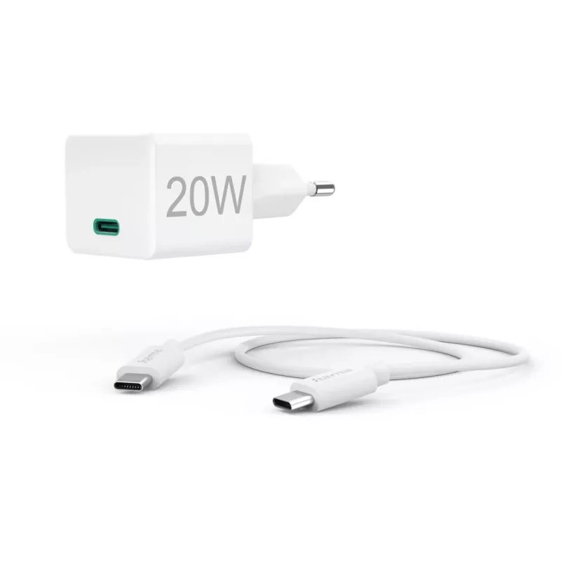 Cargador móvil Hama 00201675 para auriculares, batería externa, smartphone, tablet blanco AC carga rápida para interiores