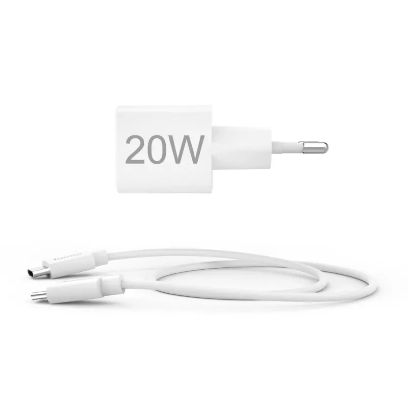 Cargador móvil Hama 00201675 para auriculares, batería externa, smartphone, tablet blanco AC carga rápida para interiores