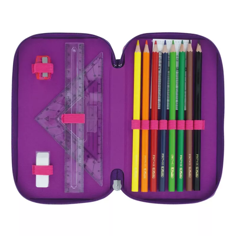 Herlitz TriCase Dip Dye 31 piezas Rosa Lila Poliéster 190x115x70 mm