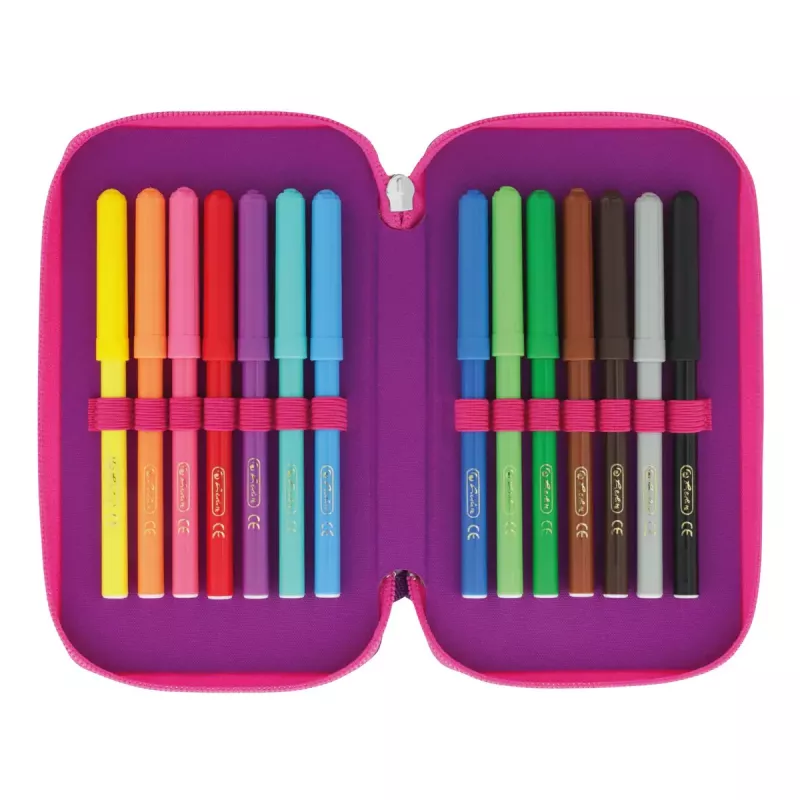 Herlitz TriCase Dip Dye 31 piezas Rosa Lila Poliéster 190x115x70 mm