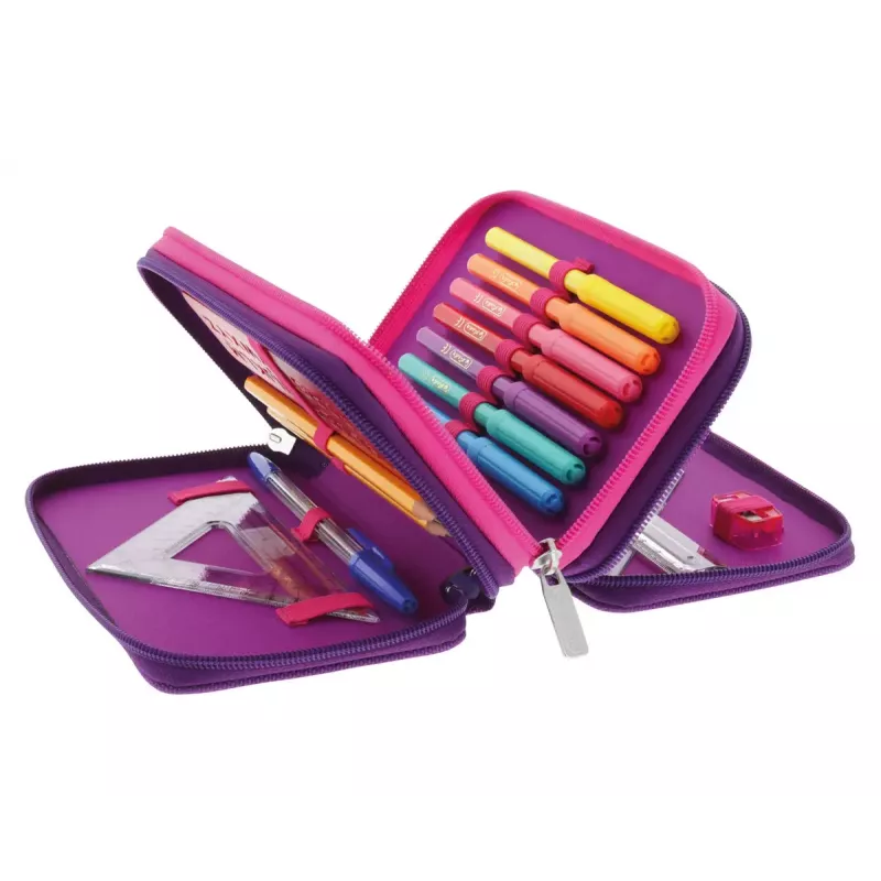 Herlitz TriCase Dip Dye 31 piezas Rosa Lila Poliéster 190x115x70 mm