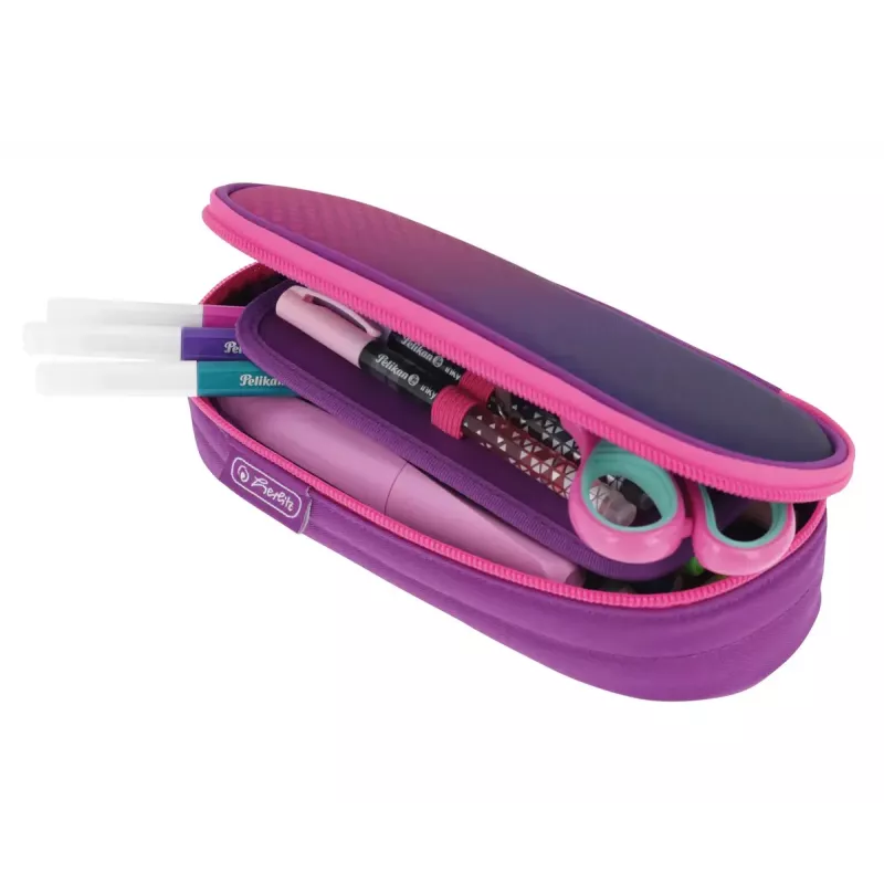 Estuche Herlitz Dip Dye Soft Poliéster Rosa Lila 215x95x60 mm
