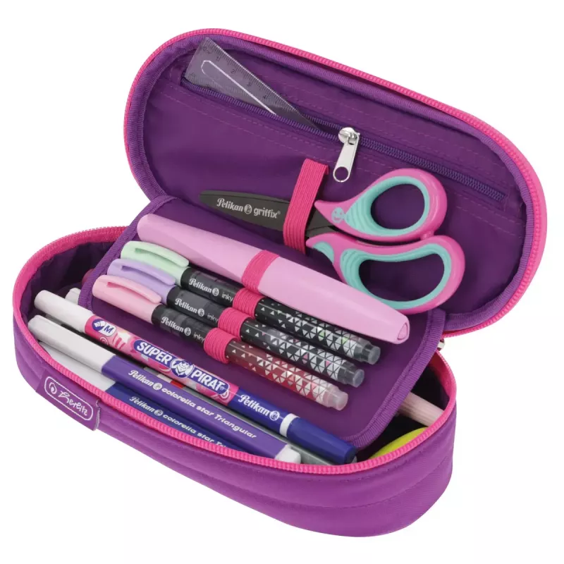 Estuche Herlitz Dip Dye Soft Poliéster Rosa Lila 215x95x60 mm