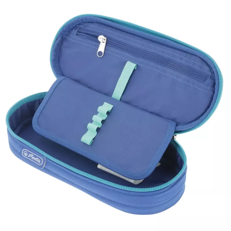 Estuche Herlitz Dip Dye Soft Poliéster Azul Turquesa 215x95x60 mm