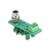 DeLOCK Adaptador de módulo de transferencia M12 4 polos codificación A conector hembra a borne en fila de 5 polos