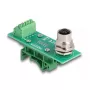 DeLOCK Adaptador de módulo de transferencia M12 4 polos codificación A conector hembra a borne en fila de 5 polos