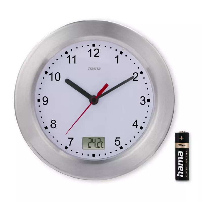 Reloj de cuarzo Hama Mauritius redondo plata, blanco