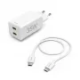 Cargador para dispositivo móvil Hama 00125116 powerbank, smartphone, tablet blanco carga rápida por CA para interiores