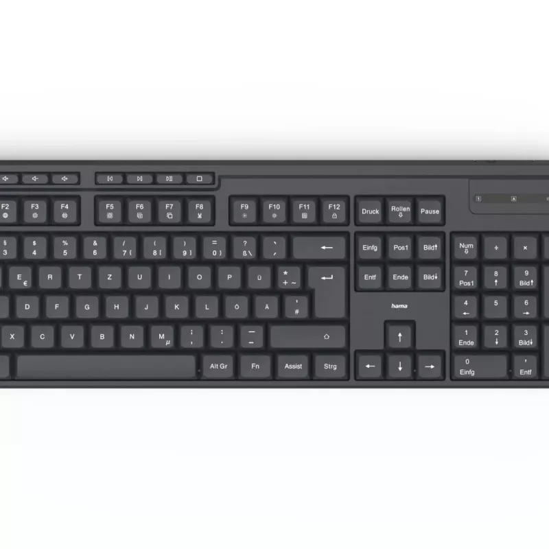 Teclado y ratón Hama WKM-200 incluidos Home/Office RF Wireless QWERTZ alemán negro