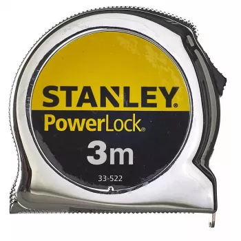 Cinta métrica STANLEY Micro PowerLock Metric - cinta métrica retráctil compacta, escala métrica
