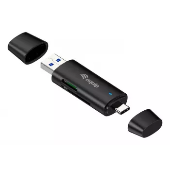 Equip 245462 Lector de tarjetas USB 3.2 Gen 1 (3.1 Gen 1) Type-A/Type-C Negro