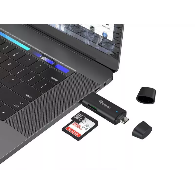 Equip 245462 Lector de tarjetas USB 3.2 Gen 1 (3.1 Gen 1) Type-A/Type-C Negro