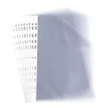 Funda de prospectos ELBA, A4, PP, 0,06 mm, cristal transparente, abierta por arriba, perforación europea, 230 x 307 mm (M970506)