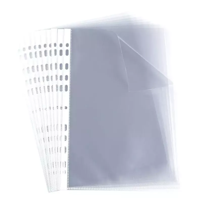 Funda de prospectos ELBA, A4, PP, 0,06 mm, cristal transparente, abierta por arriba, perforación europea, 230 x 307 mm (M970506)