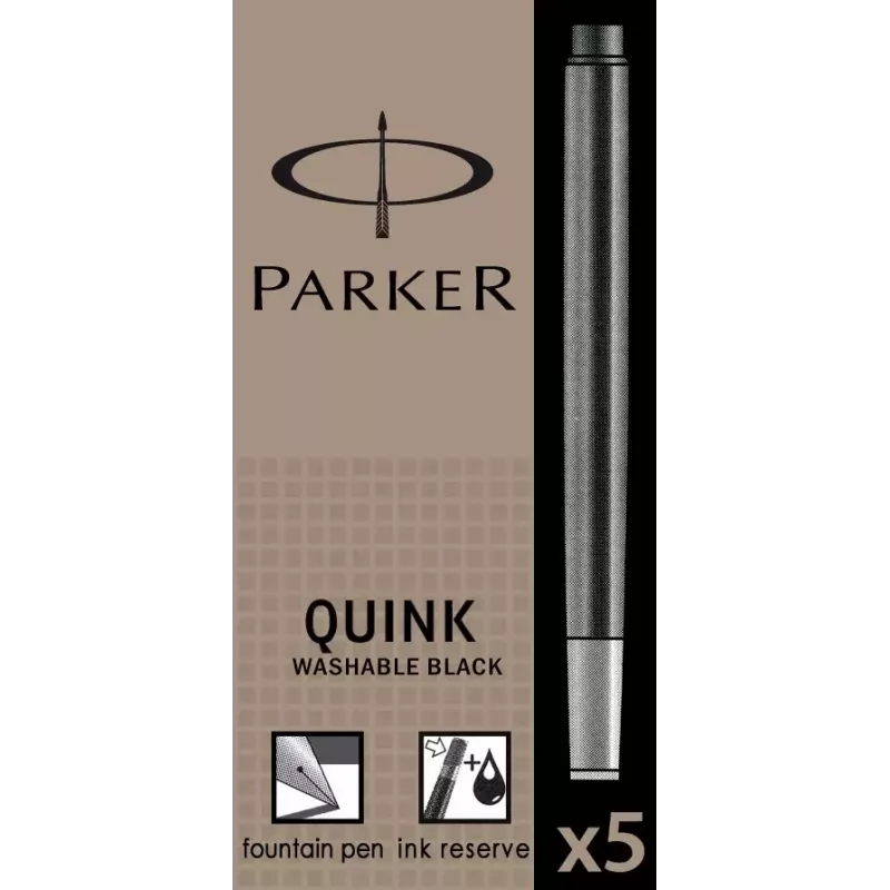 Parker Cartus Negro 5 uds.