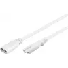 Cable alargador C7/C8 Goobay 2 m blanco