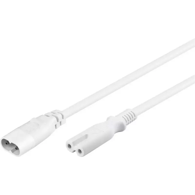 Cable alargador C7/C8 Goobay 2 m blanco