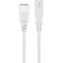 Cable alargador C7/C8 Goobay 2 m blanco