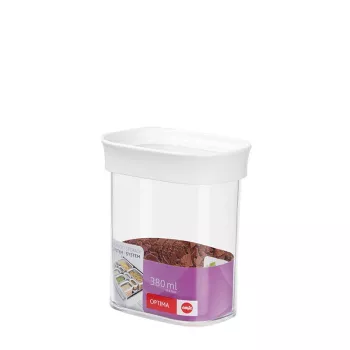 EMSA 513555 fiambrera caja rectangular 0,38 L transparente, blanco