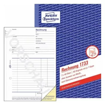 Formulario comercial Avery 1733