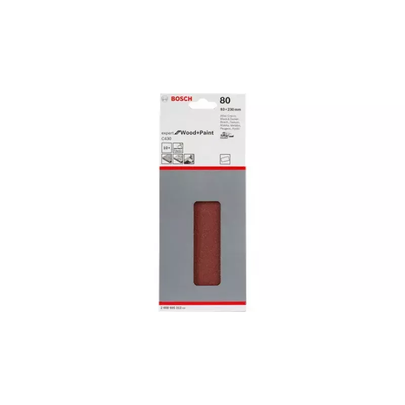 Hojas de lijar Bosch C430 Expert para madera y barniz 10 uds.