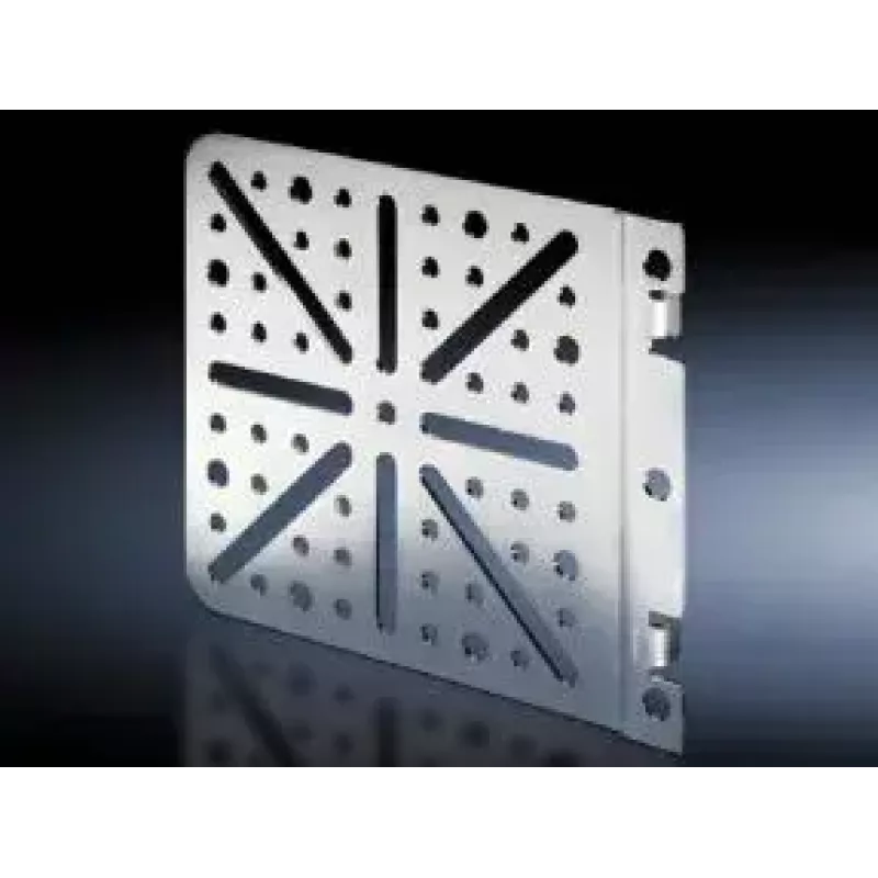 Placa para rack Rittal TS 8612.400, acero, plateado, 141,5×120 mm, 4 uds.