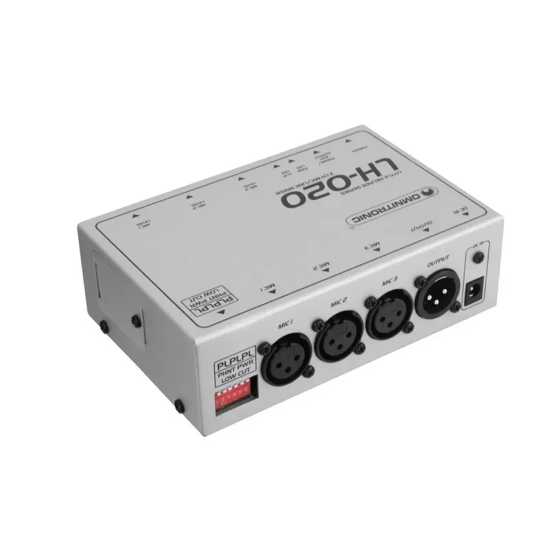 Mesa de mezclas de audio Omnitronic 10355020 3 canales 25 - 16000 Hz Blanco