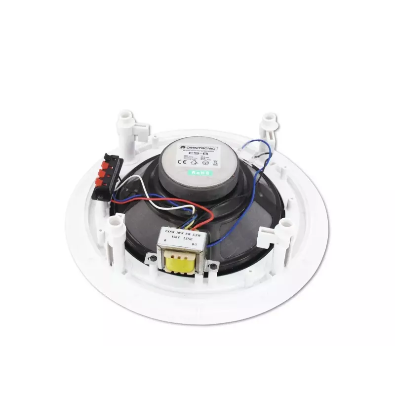 Altavoz de rango completo Omnitronic 80710230 Blanco Cableado 10 W